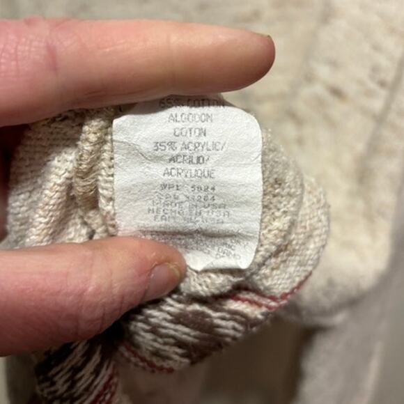 Vintage 90s cardinals birds sweatshirt gray crewneck Shenandoah knit sz Large - Picture 7 of 9